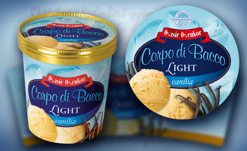 Corpo di Bacco jégkrém csomagolás